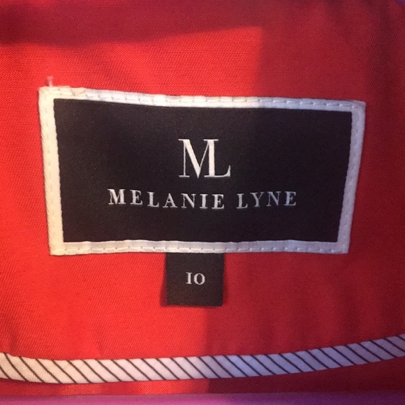 NWOT Melanie Lyne Neon Orange mid-length trench coat - Picture 4 of 6